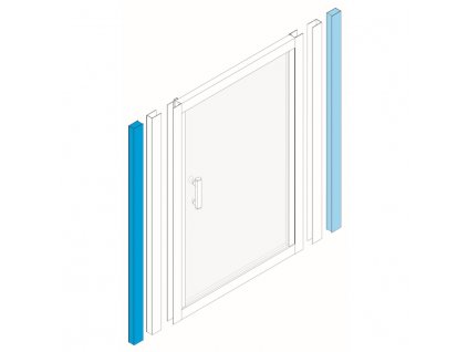 JIKA prodlužovací profil pro sprchové kouty, sprchové dveře a sprchovou stěnu Cubito Pure / Tigo (H291248), stříbrná (H2912480000151)