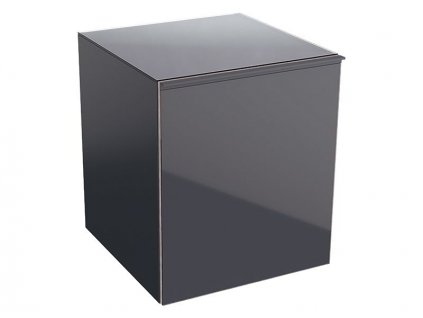 Geberit Acanto boční skříňka s jednou zásuvkou a vnitřní zásuvkou 45x47,6x52 cm, lakovaný matný/lávový, sklo lesklé/lávové (500.618.JK.2)
