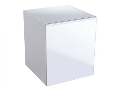 Geberit Acanto boční skříňka s jednou zásuvkou a vnitřní zásuvkou 45x47,6x52 cm, lakovaný s vysokým leskem/bílý, sklo lesklé/bílé (500.618.01.2)