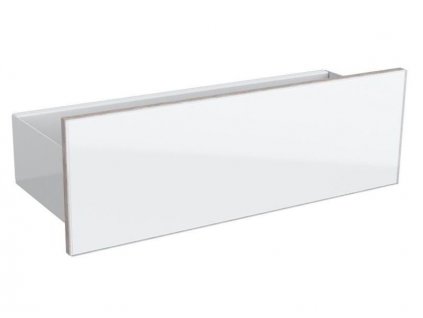 Geberit Acanto nástěnná polička 45x15,9x14,8 cm, práškový nástřik matný/bílý, sklo lesklé/bílé (500.617.01.2)