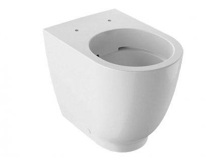 Geberit Acanto stojící WC s hlubokým splachováním, zvýšené, vzadu rovný ke stěně, Rimfree, 51 cm, bílá (500.602.01.2)