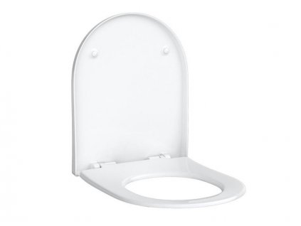 Geberit Acanto WC sedátko s automatickým spuštěním, rychloupínací kloubové závěsy z pochromované mosazi, 43,7 cm, duroplast, bílá (500.605.01.2)