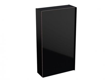 Geberit Acanto závěsná skříňka s dvířky 45x17,4x82 cm, lakovaný matný/černý, dvířka sklo lesklé/černé (500.639.16.1)