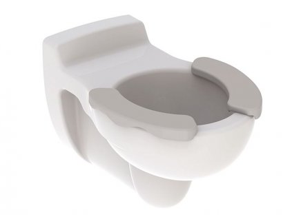 Geberit Bambini závěsné WC pro děti, hluboké splachování, s potahem sedátka achátově šedá, 53,5 cm, bílá (201715000)