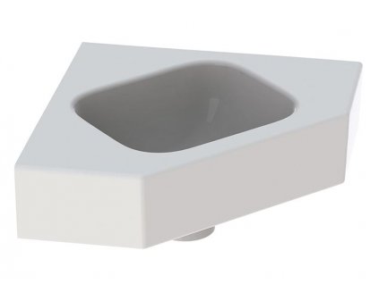 Geberit iCon rohové umývátko 46x33 cm, bez otvoru pro baterii, bez přepadu, bílá (124730000)