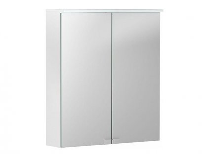 Geberit Option Basic zrcadlová skříňka s osvětlením, dvoje dvířka 60x14x67,5 cm, CEE 7/16, lak matný, bílá (500.273.00.1)
