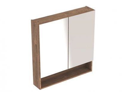 Geberit Selnova Square zrcadlová skříňka 85x58,8x17,5 cm, ořech hickory/melamin struktura dřeva (501.266.00.1)