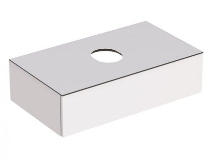 Geberit VariForm skříňka pod umyvadlo na desku 90x51 cm, s 1 zásuvkou, bílá lesk/bílá mat (501.165.00.1)