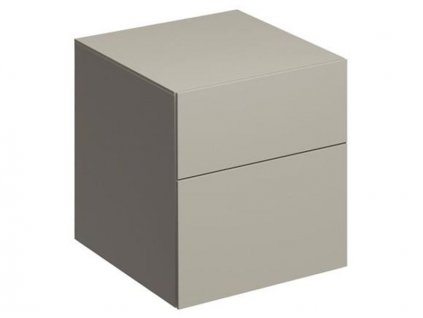 Geberit Xeno2 boční skříňka se dvěma zásuvkami 45x46,2x51 cm, lak matný, greige (500.504.00.1)