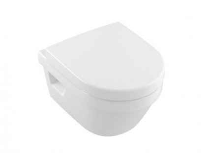 Villeroy & Boch Architectura závěsné WC Compact se sedátkem SoftClosing, DirectFlush, CeramicPlus, bílá Alpin (4687HRR1)