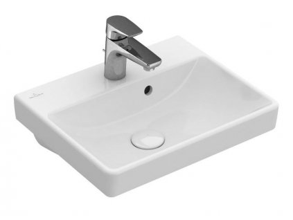 Villeroy & Boch Avento umývátko 45x37 cm, otvor pro baterii, s přepadem, bílá Alpin (73584501)