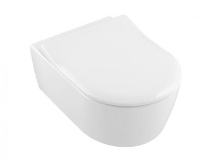 Villeroy & Boch Avento závěsné WC se SlimSeat sedátkem SoftClosing, DirectFlush, bílá Alpin (5656RS01)