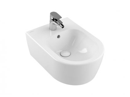 Villeroy & Boch Avento závěsný bidet s přepadem a otvorem pro baterii, rozměry 53x37x21,5 cm, sanitární porcelán, alpská bílá