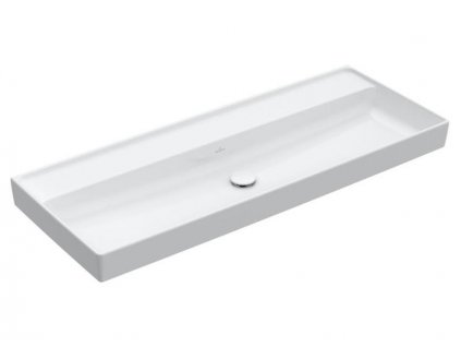 Villeroy & Boch Collaro umyvadlo 120x47 cm, bez otvoru pro baterii, bez přepadu, CeramicPlus, bílá Alpin (4A33C3R1)