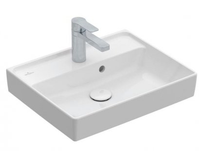 Villeroy & Boch Collaro umývátko 50x40 cm, broušená spodní strana, otvor pro bateriii, s přepadem, bílá Alpin (43345G01)