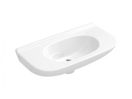 Villeroy & Boch O.novo umývátko Compact 50x25 cm, bez otvoru pro baterii, bez přepadu, CeramicPlus, bílá Alpin (536151R1)