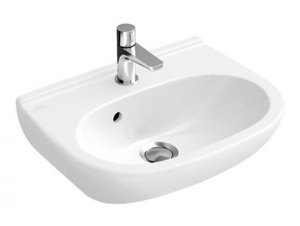 Villeroy & Boch O.novo umývátko Compact 45x35 cm, otvor pro baterii, s přepadem, bílá Alpin (53604501)