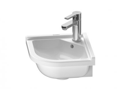 Duravit Starck 3 rohové umývátko 43 cm, s otvorem pro baterii, s přepadem, bílá (0752440000)