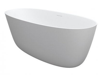 Riho Oval volně stojící vana 160x72 cm, Solid Surface, bílá matná (B129001105)