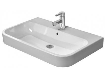 Duravit Happy D.2 nábytkové umyvadlo 650x505mm s přepadem, otvor pro baterii, WonderGliss (23186500001)