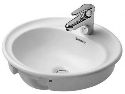 Duravit Manua zápustné umyvadlo průměr 480mm s přepadem, otvor pro baterii (5220480000)