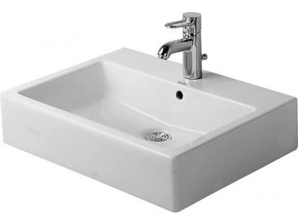 Duravit VERO hranaté umyvadlo 60x47cm s přepadem a otvorem pro baterii (0454600000)