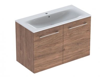 Geberit Selnova Square skříňka s umyvadlem 100x48x65,2 cm, 2x dvířka, ořech hickory (501.262.00.1)