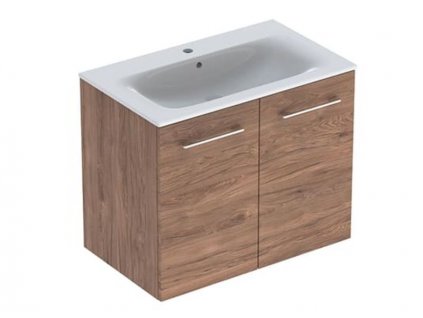 Geberit Selnova Square skříňka s umyvadlem 80x48x65,2 cm, 2x dvířka, ořech hickory (501.258.00.1)