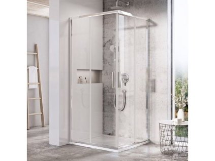 ravak blix slim ctyruhelnikovy sprchovy kout blsrv2 78 6 80x78 6 80x195 cm leskly hlinik dekor transparent x1lm40c00z1 blsrv2