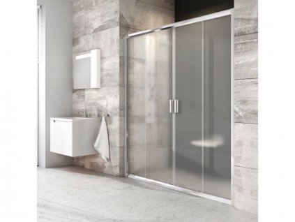 Ravak Blix sprchové dveře BLDP4, 117-121x190 cm, lesklý hliník, dekor transparent (0YVG0C00Z1)