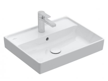 Villeroy & Boch Collaro umyvadlo 55x44 cm, otvor pro bateriii, s přepadem, CeramicPlus, bílá Alpin (4A3355R1)