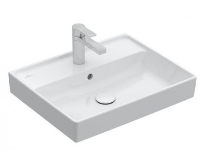 Villeroy & Boch Collaro umyvadlo 60x47 cm, otvor pro bateriii, s přepadem, CeramicPlus, bílá Alpin (4A3360R1)