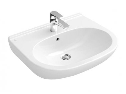 Villeroy & Boch O.novo umyvadlo 65x51 cm, otvor pro baterii, s přepadem, bílá Alpin (51606501)