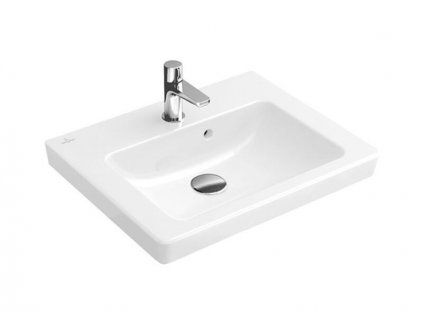 Villeroy & Boch Subway 2.0 umývátko 45x37 cm, otvor pro baterii, s přepadem, bílá Alpin (73154501)