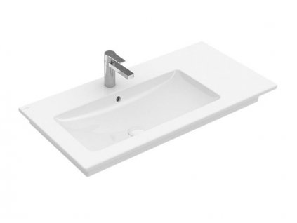 Villeroy & Boch Venticello umyvadlo 100x50 cm, vlevo, otvor pro baterii, s přepadem, bílá Alpin (4134L101)