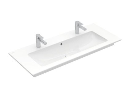 Villeroy & Boch Venticello umyvadlo 120x50 cm, 2x otvor pro baterii, s přepadem, CeramicPlus, bílá Alpin (4104CKR1)