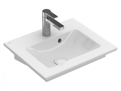 Villeroy & Boch Venticello umývátko 50x42 cm, otvor pro baterii, s přepadem, bílá Alpin (41245001)