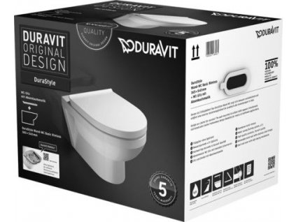 Duravit DuraStyle Basic WC set závěsné WC Rimless 2562090000 a sedátko SoftClose 0020790000 (45620900A1)