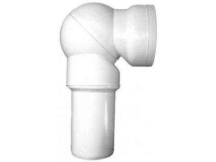 HL Napojovací koleno pro záchodovou mísu, DN90 s kulovým kloubem, bílé (HL209.WE)