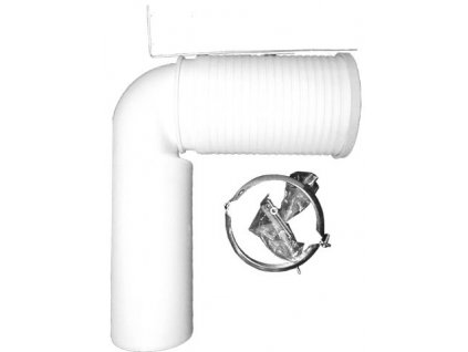HL Napojovací koleno pro záchodovou mísu, DN110, možnost zkrácení přítokové trubky (HL224.1)