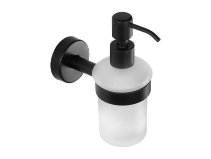 Sanela SLZD 14N - Dávkovač tekutého mýdla nerez/sklo, povrch černý matný (62141)