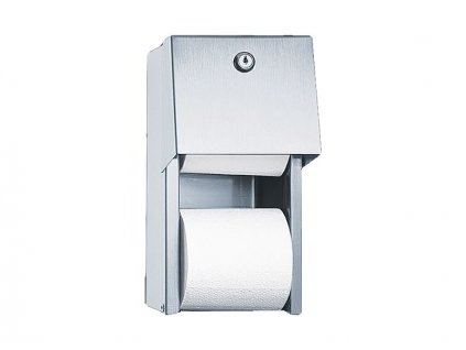Sanela SLZN 26 - Nerezový zásobník dvou toaletních rolí, k montáži na omítku, povrch matný (95260)