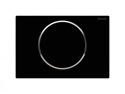 Geberit Sigma10 ovládací tlačítko, pro splachování Start/Stop, černá/chrom lesk (115.758.KM.5)