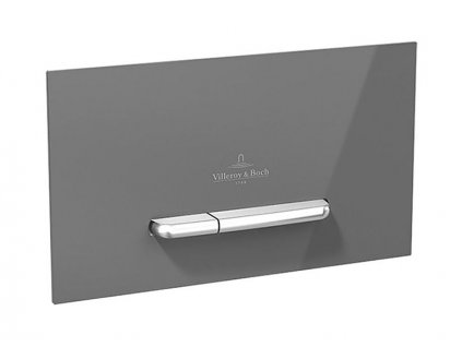 Villeroy & Boch ViConnect ovládací tlačítko 25,3x14,5 cm, šedá lesk/broušená ocel (922160RA)