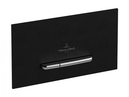 Villeroy & Boch ViConnect ovládací tlačítko 25,3x14,5 cm, černá lesk/broušená ocel (922160RB)
