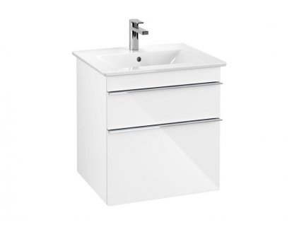 Villeroy & Boch Venticello skříňka pod umyvadlo 55,3x59x50,2 cm, 2x zásuvka, Glossy White (A92301VG)