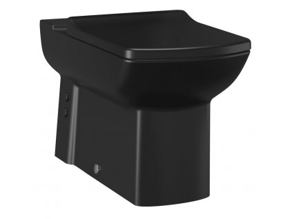 SAPHO - LARA WC mísa pro kombi, spodní/zadní odpad, 35x64cm, černá mat LR360-11SM00E-0000