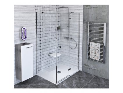 FORTIS line, otočné dveře 150 cm R pro obdélníkovou nebo čtvercovou zástěnu