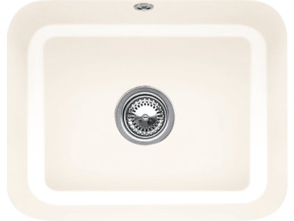 VILLEROY & BOCH - Keramický dřez Cisterna 60C Cream podstavný 550 x 440 bez excentru 670601KR