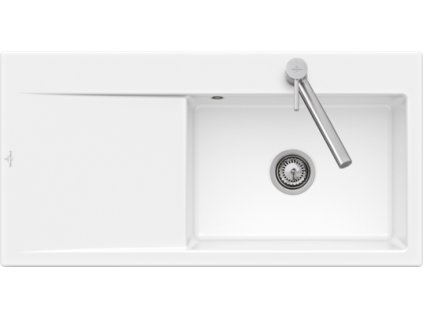 VILLEROY & BOCH - Keramický dřez Subway Style 60 White alpin nástavný 1000 x 510 bez excentru 336101R1